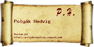 Polyák Hedvig névjegykártya